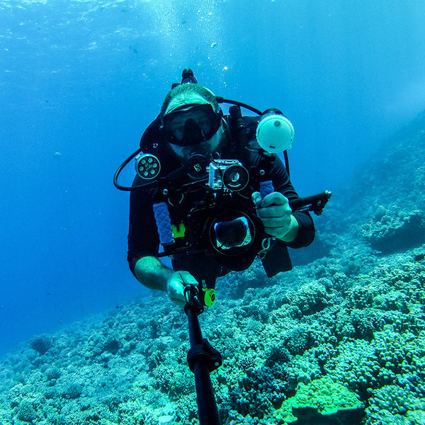 Quik Pod ULTRA - Longest Pole! Saltwater Proof Diving Selfie Stick