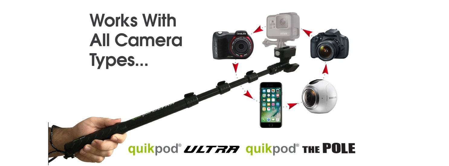 Quik Pod ULTRA selfie stick for diving
